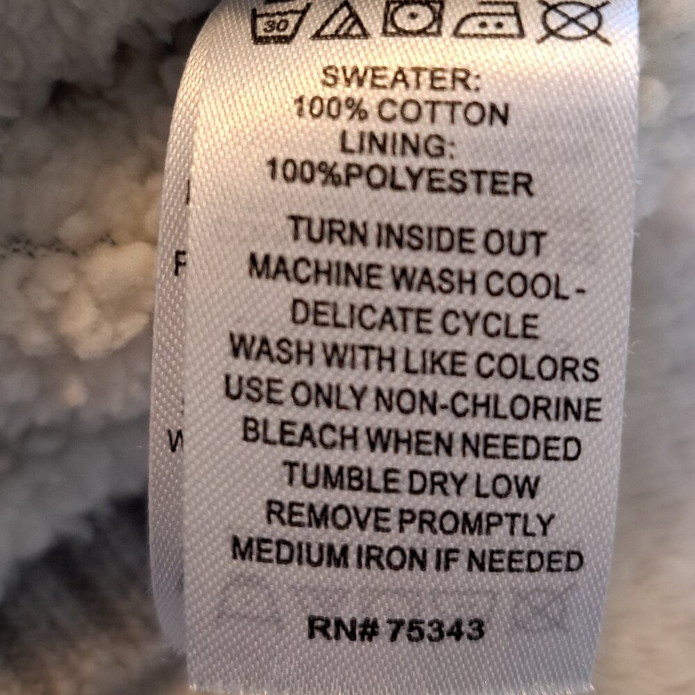 Sami & Jo Gray Hooded Full Zip Reindeer Sweater Jacket Size 4T - Picture 6 of 6